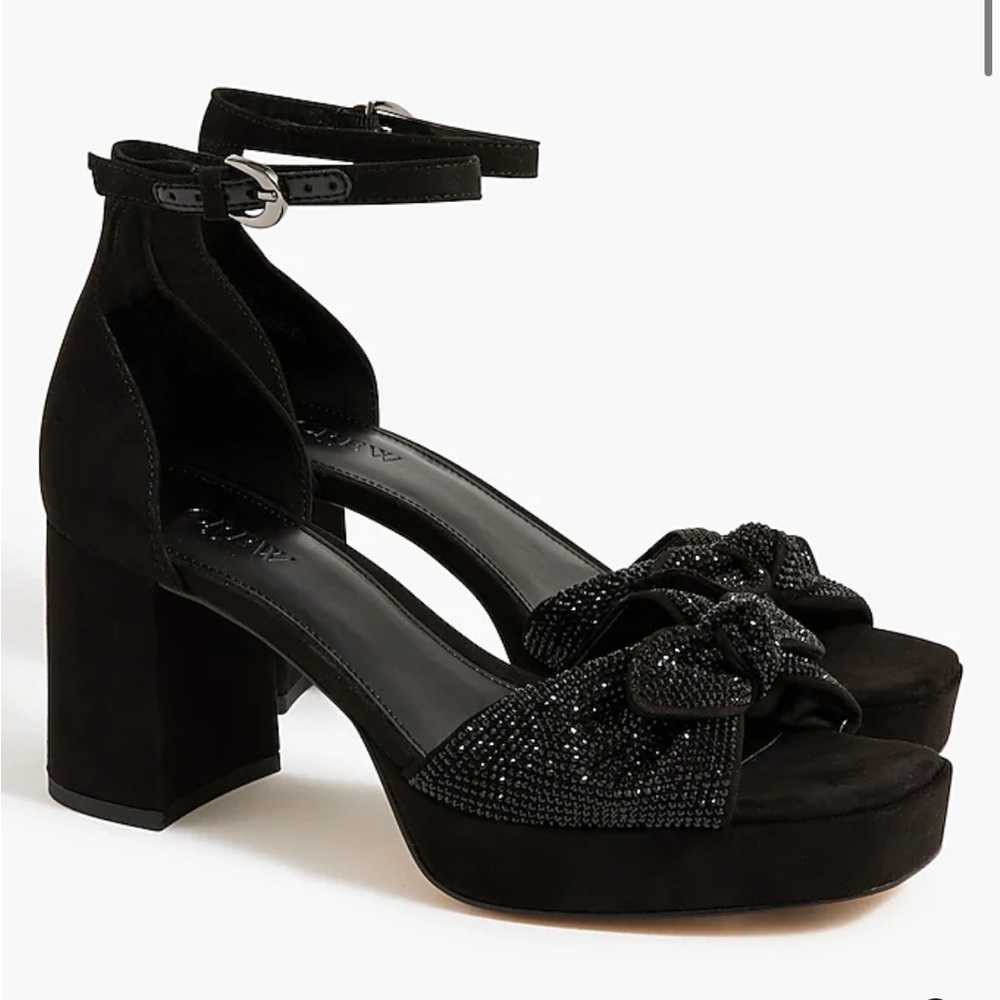 J.Crew Platform Mary Jane Heels w/Rhinestones- New in Box, Size 9